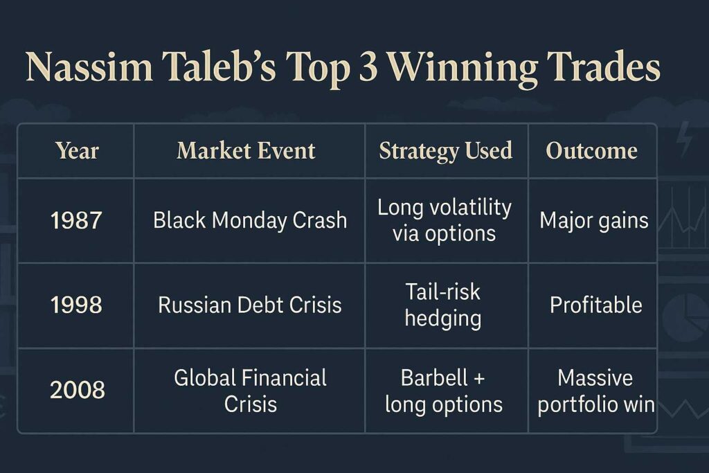 "Nassim Taleb’s Top 3 Winning Trades"